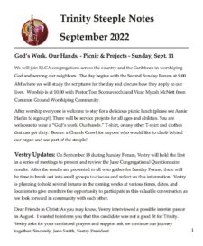 thumbnail of September 2022 Steeple Notes